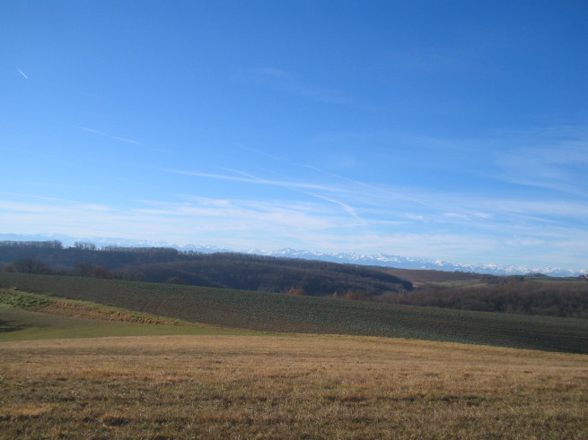 Pyrenäenkette vom Gers aus