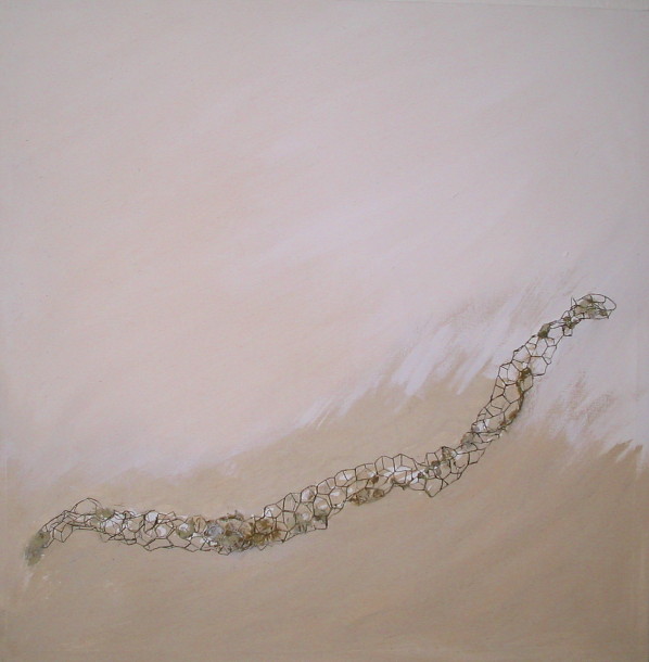 Bild 105, Stephanie Baumann, 100x100cm, Acryl und Erde auf Leinwand Bild 105, Stephanie Baumann, 100x100cm, Acryl und Erde auf Leinwand