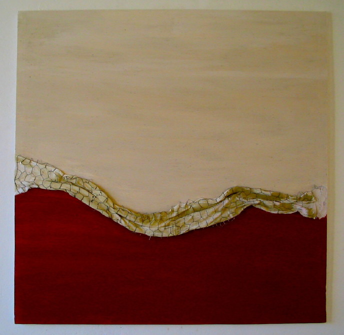 Bild 106, Stephanie Baumann, 100x100 cm, Acryl, Erde, Leinwand Bild 106, Stephanie Baumann, 100x100 cm, Acryl, Erde, Leinwand