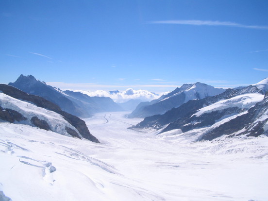 Aletschgletscher vom Jungfraujoch aus 15. 9. 2007 Aletschgletscher vom Jungfraujoch aus 15. 9. 2007