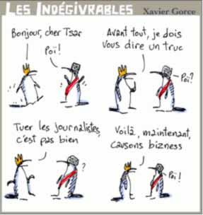 Sarkozy bei Putin (aus Le monde électronique)